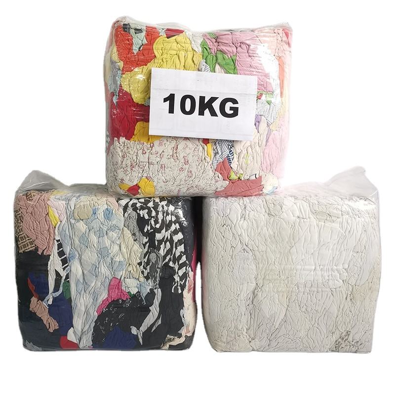 Industrial Wiping Rags Recycled Color Cotton Sheeting Rags 10kg bag Wiping Rags